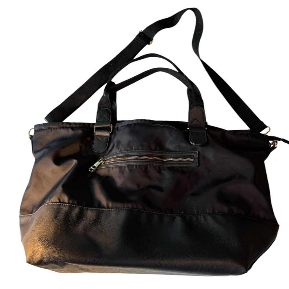 High End Black Steve Madden Girl Weekender Travel Bag Tote Polka Dot MINTY